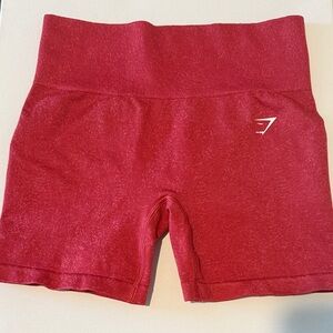 Gymshark Women’s Red Seamless High-Waist Bike Shorts